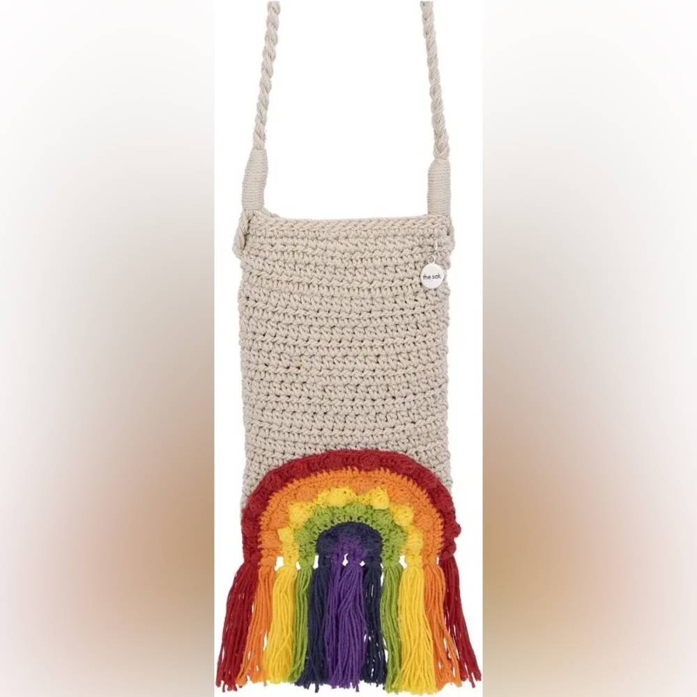Bundle Pride Black/Red Tote & Rainbow Crochet Crossbody with Fringe, The Sak - Picture 9 of 15